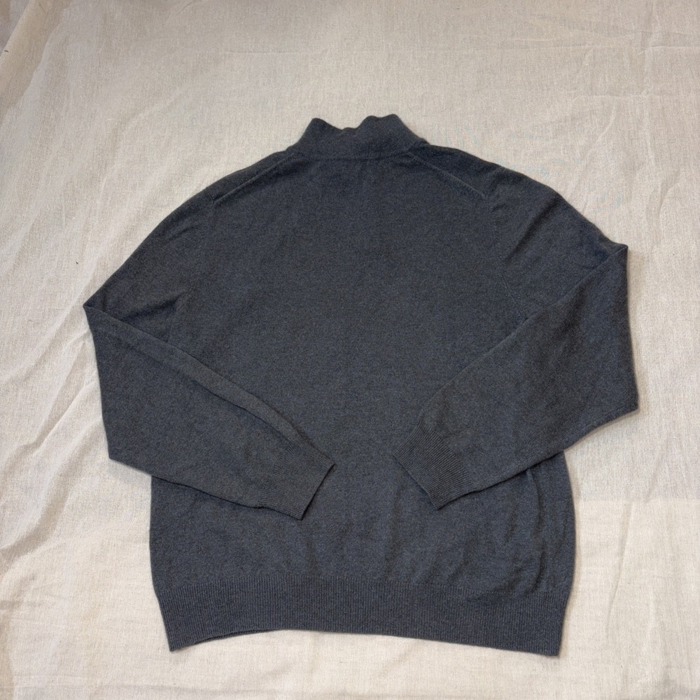 The Men's‎ Store Bloomingdale's Cashmere Sweater 1/4 Zip Men's XL Gray Preppy